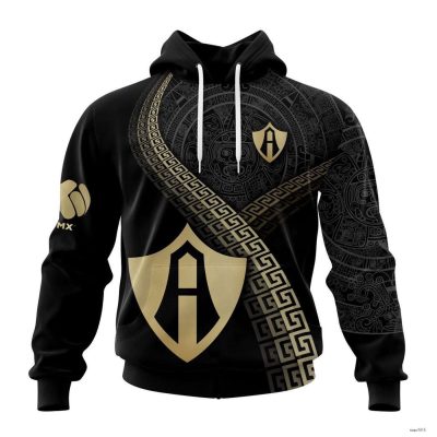 Personalize Liga MX Atlas F.C Hoodie Black - Gold Mexican Soccer Team