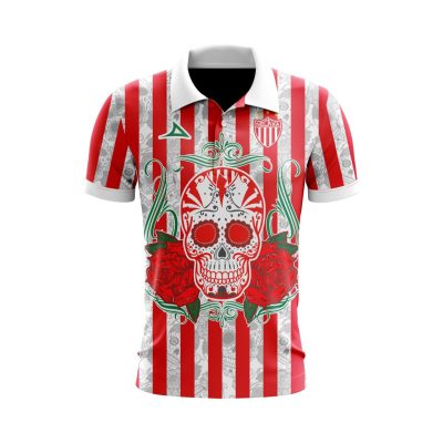 Personalize Liga MX Club Necaxa Celebrate Dia De Los Muertos With Polo Shirt Special Edition