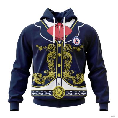 Personalize Liga MX Cruz Azul Hoodie Specialized Man Suit For De La Muertos Gift