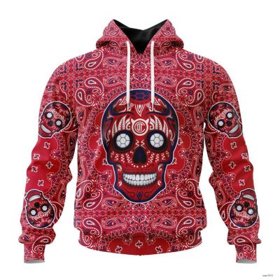 PersonalizeLiga MX Deportivo Toluca Hoodie Sugar Skull For Dia De Muertos Gift