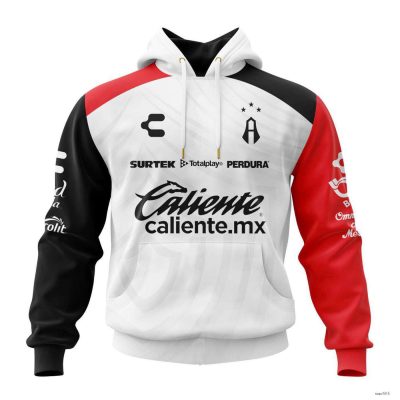 Personalized Liga MX Atlas F.C Hoodie 2024-2025 Away Kits Soccer Team