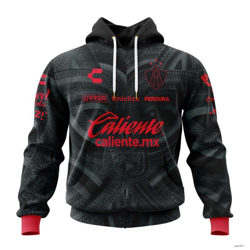 Personalized Liga MX Atlas F.C Hoodie Black Mexican Soccer Pullover
