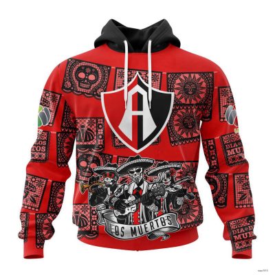 Personalized Liga MX Atlas F.C Hoodie Special Dia De Muertos Mexican