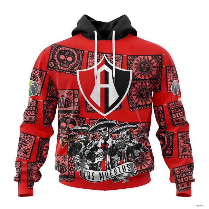 Personalized Liga MX Atlas F.C Hoodie Special Dia De Muertos Mexican