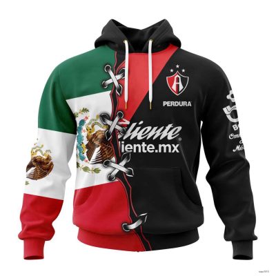 Personalized Liga MX Atlas F.C Hoodie Special Mix Mexico Flag Soccer
