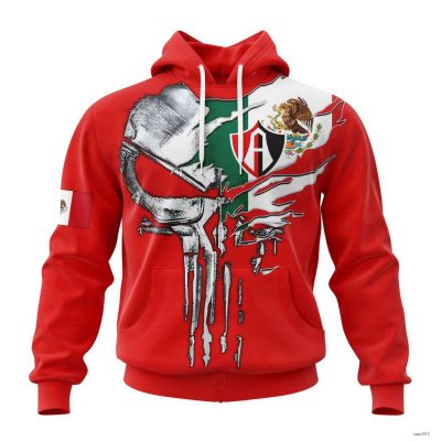 Personalized Liga MX Atlas F.C Hoodie Special Skull Soccer Team Gift