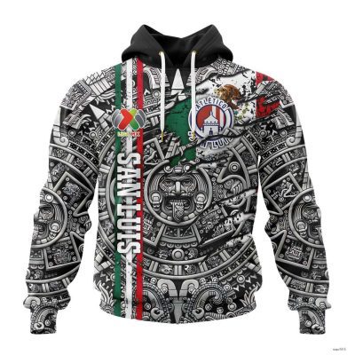 Personalized Liga MX Atletico San Luis Hoodie Aztec Mexican Soccer