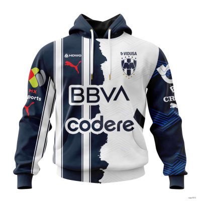 Personalized Liga MX C.F. Monterrey Hoodie 2024-2025 Mix Design Mexican Soccer