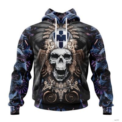 Personalized Liga MX C.F. Monterrey Hoodie Aztec Skull Mexican Soccer