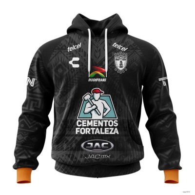 Personalized Liga MX C.F. Pachuca Hoodie Pullover 2023-2024 Away Aztec Design