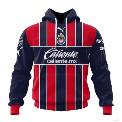 Personalized Liga MX Chivas Guadalajara Hoodie 2022-2023 Kits Mexican Soccer