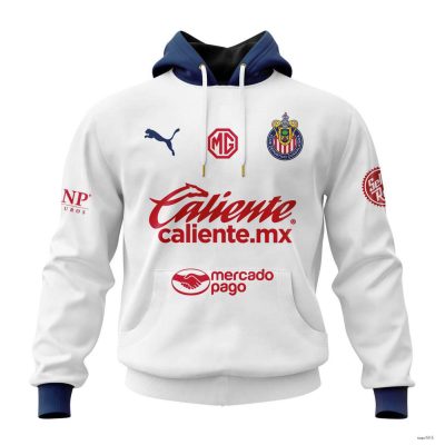 Personalized Liga MX Chivas Guadalajara Hoodie 2025 Away Kits Soccer