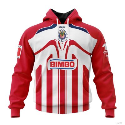 Personalized Liga MX Chivas Guadalajara Hoodie Retro 2006 Home Kits Mexican
