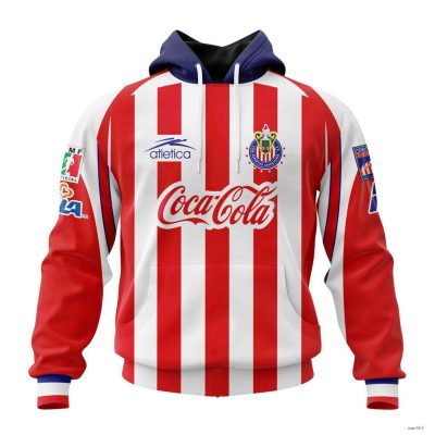 Personalized Liga MX Chivas Guadalajara Hoodie Retro Style 1998-1999 Home Kits