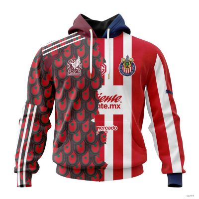 Personalized Liga MX Chivas Guadalajara Hoodie Special Home Mix Mexico Design