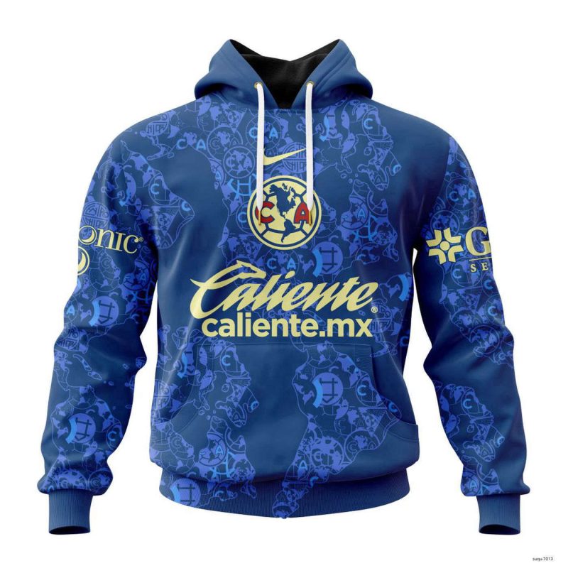 Personalized Liga MX Club America Hoodie 2024-2025 New Away Kits Fan