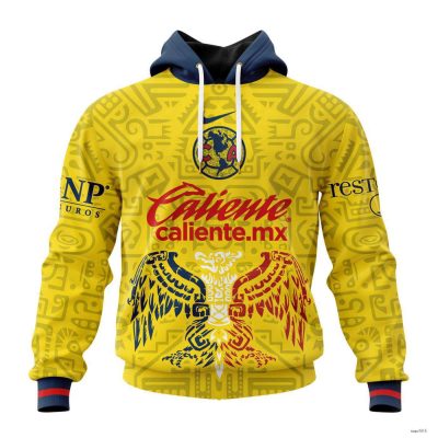 Personalized Liga MX Club America Hoodie Special 2024 Home Aztec Design