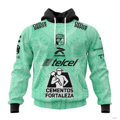 Personalized Liga MX Club Leon Hoodie Pullover Special Kits Unisex