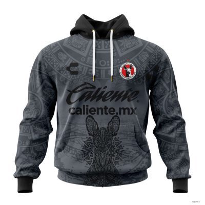Personalized Liga MX Club Tijuana Hoodie 2023-2024 Away Aztec Design Pullover