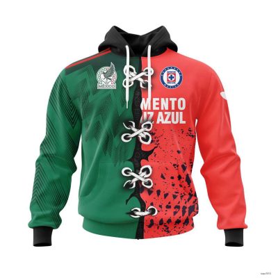 Personalized Liga MX Cruz Azul Hoodie Mix Mexico Style Liga MX Fan Gear Gift