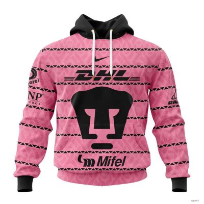 Personalized Liga MX Pumas Unam Hoodie Special Home In Pink Kits Design Gift