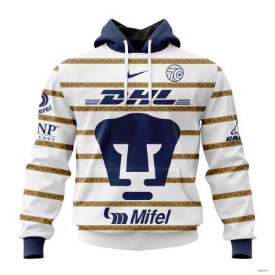 Personalized Liga MX Pumas Unam Hoodie With 70th Anniversary Logo Mexico Soccer