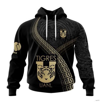 Personalized Liga MX Tigres Uanl Hoodie Special Black And Gold Design