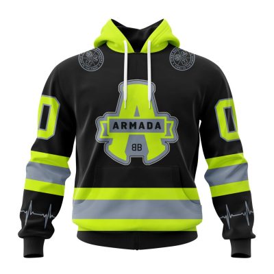 QMJHL Blainville-Boisbriand Armada Design Honoring Firefighters Unisex Hoodie