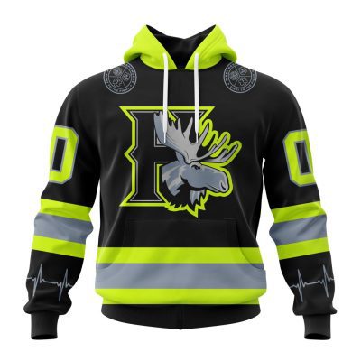 QMJHL Halifax Mooseheads Design Honoring Firefighters Unisex Hoodie