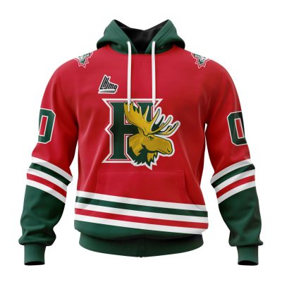 QMJHL Halifax Mooseheads Personalized Red Kits Unisex Hoodie
