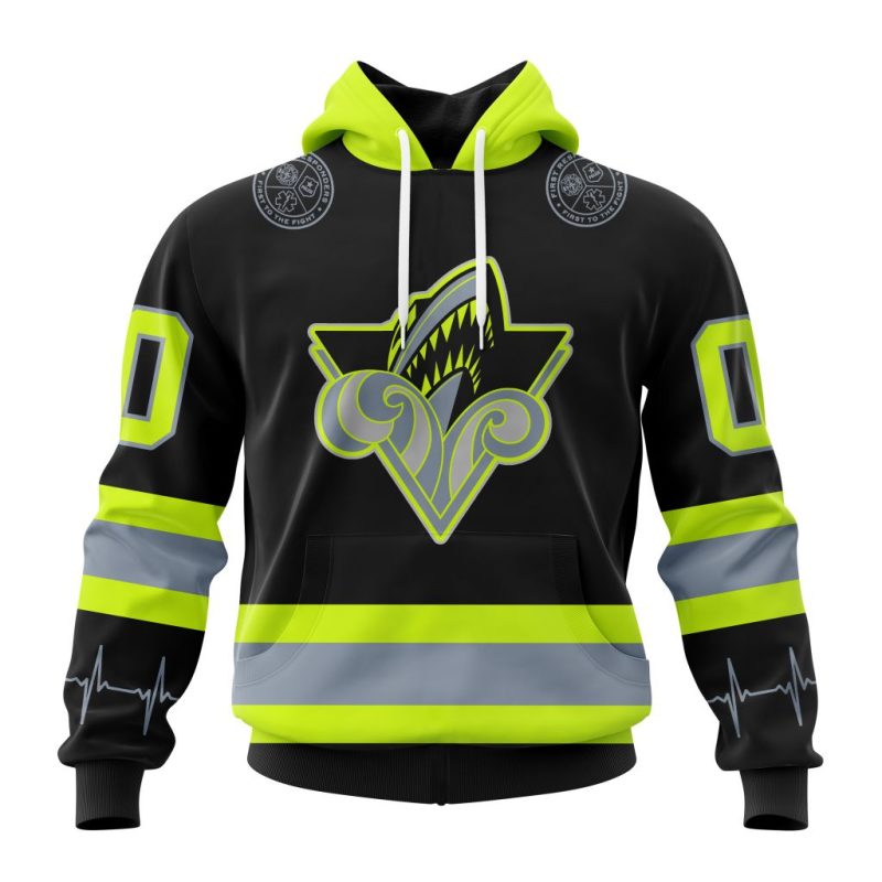QMJHL Rimouski Oceanic Design Honoring Firefighters Unisex Hoodie