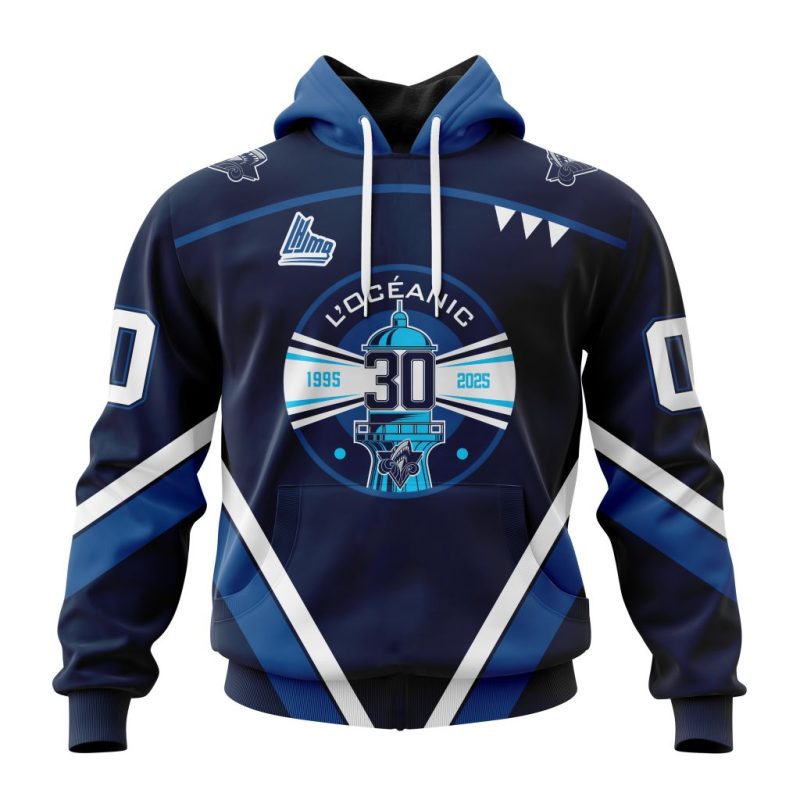 QMJHL Rimouski Oceanic Personalized 30Anniversary Kits Unisex Hoodie