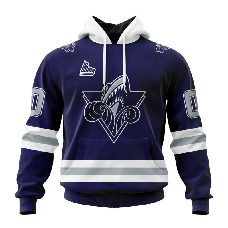 QMJHL Rimouski Oceanic Personalized Blue Kits Unisex Hoodie