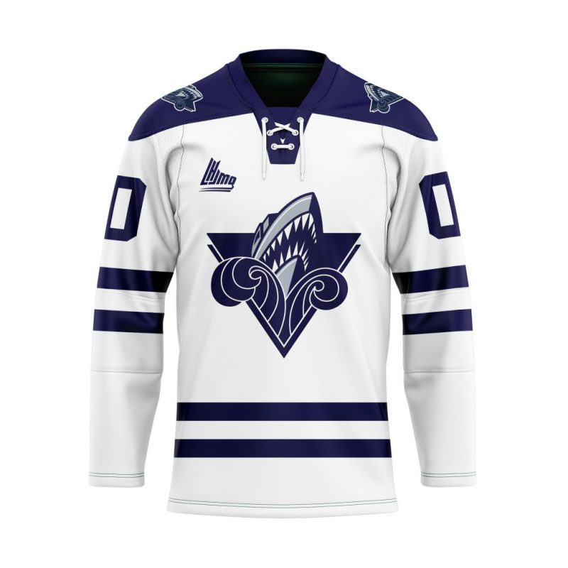 QMJHL Rimouski Oceanic Personalized White Lace Hockey Jersey