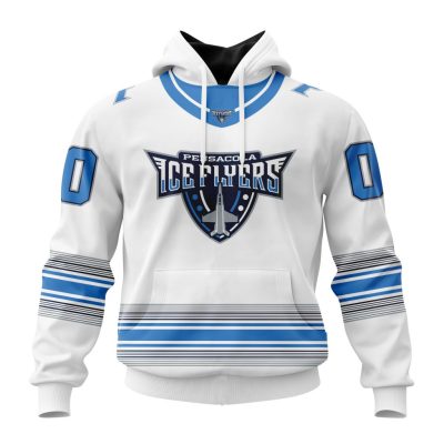SPHL Pensacola Ice Flyers Personalized Away Design Unisex Hoodie