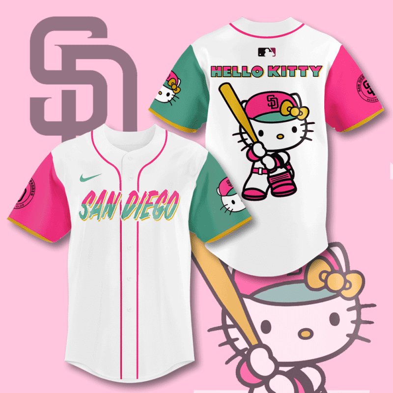 San Diego Padres x Hello Kitty Baseball Jersey BJG1270