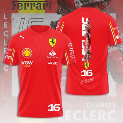 Scuderia Ferrari x Charles Leclerc Performance Unisex T-Shirt TSG2529