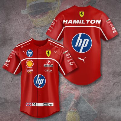 Scuderia Ferrari x Lewis Hamilton Baseball Jersey BJG1096