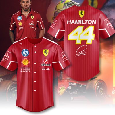 Scuderia Ferrari x Lewis Hamilton Baseball Jersey BJG1102