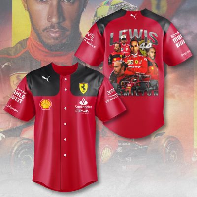 Scuderia Ferrari x Lewis Hamilton Baseball Jersey BJG1146