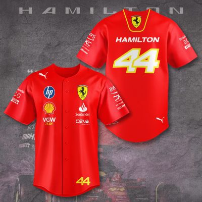 Scuderia Ferrari x Lewis Hamilton Baseball Jersey BJG1159