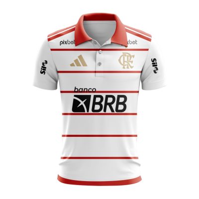 Serie A Flamengo Personalized 2023 Away Polo Shirt