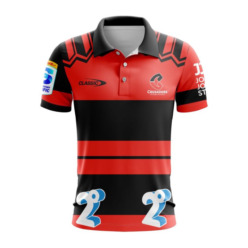 Super Rugby BNZ Crusaders Personalized 2024 Heritage Polo Shirt