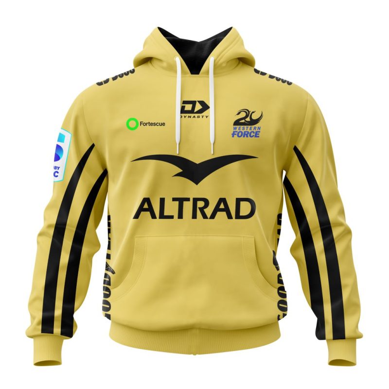 Super Rugby Western Force Personalized 2025 Away Kits Unisex Hoodie