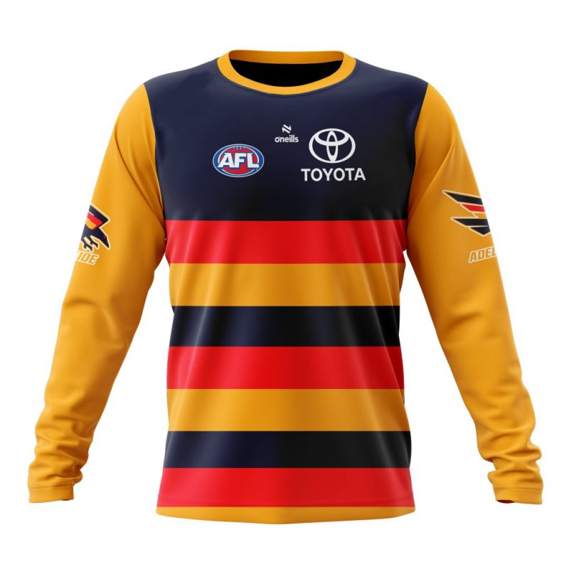 AFL Adelaide Crows Personalized 2025 Home Kits Performance Long Sleeve Shirt