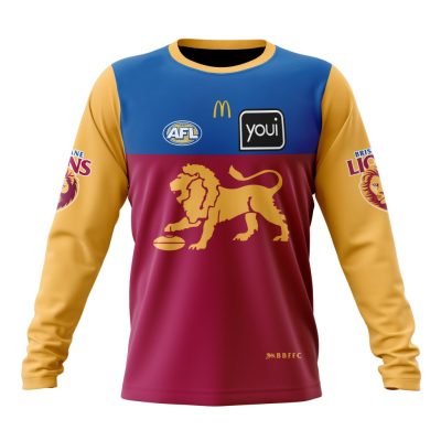 AFL Brisbane Lions Personalized 2025 Home Kits Performance Long Sleeve Shirt