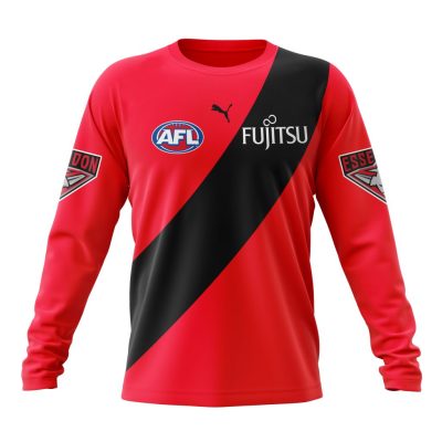 AFL Essendon Football Club Personalized 2025 Away Kits Performance Long Sleeve Shirt