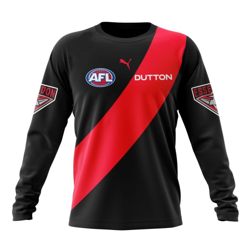 AFL Essendon Football Club Personalized 2025 Home Kits Performance Long Sleeve Shirt