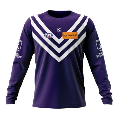 AFL Fremantle Dockers Personalized 2025 Away Kits Performance Long Sleeve Shirt