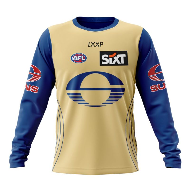 AFL Gold Coast Suns Personalized 2025 Clash Kits Performance Long Sleeve Shirt